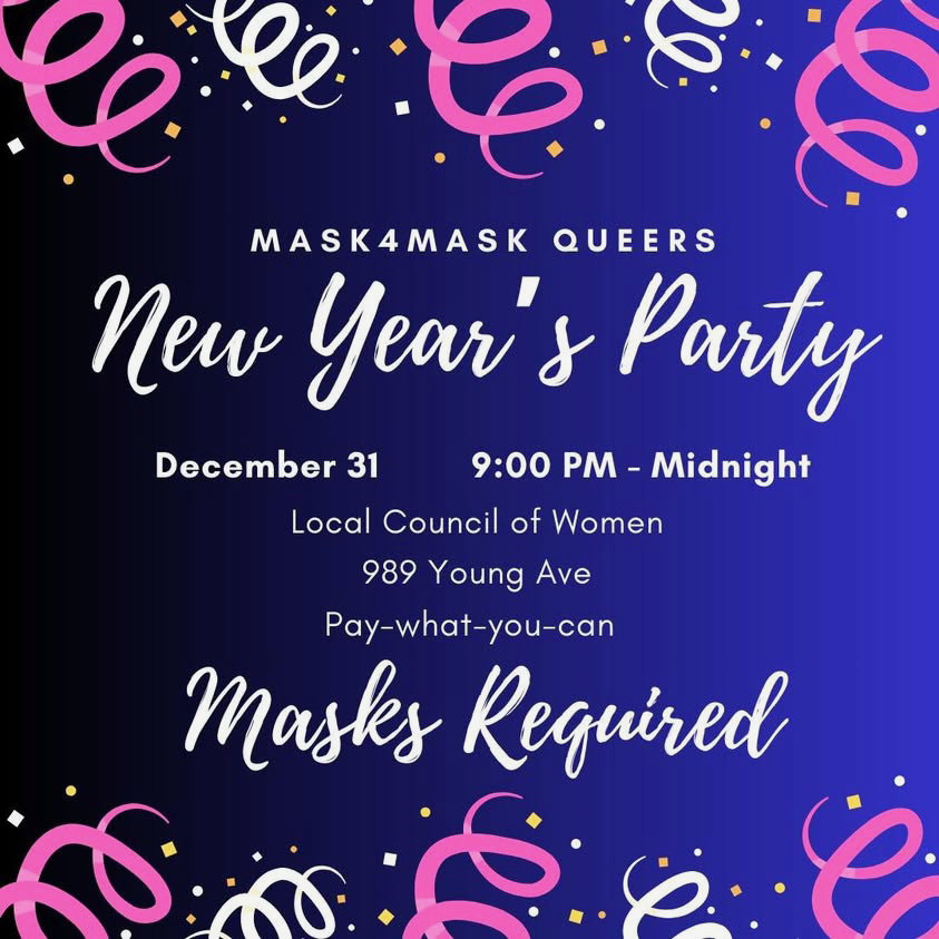 MoriartyLab's tweet photo. New Years Eve Dance Party, with Masks, in Halifax NS

Tuesday, December 31 from 9 to Midnight at the Local Council of Women (989 Young Ave) Halifax NS.

Come ring in the New Year with us! 🎉
Join us for dancing, socializing, and a midnight countdown.
The first hour will be for chatting and socializing, with music kept at a lower volume. Then from 10pm until midnight it’s a full-on dance party!
This is an adult-oriented event.
Please note that this is also a dry event, no alcohol will be served.

This event is to help build connections and community between people who continue to take steps to prevent the spread of COVID.

For this event: please mask with an KN95 mask or better (free masks available at the event), rapid test the day of the event if possible, and stay home if feeling sick.
Access notes here: https://t.co/gXcncu1QxY