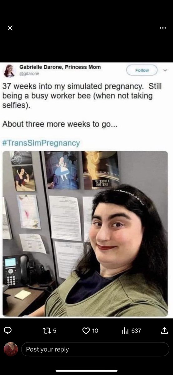 sappholives83's tweet photo. This is “Gabrielle Darone,” the trans-identifying man who joined a support group for grieving mothers in order to carry out a simulated pregnancy and stillbirth. The women who objected to his presence, and to his requests to breastfeed someone else’s child, were banned. 1/ https://t.co/lD6HSzytBM