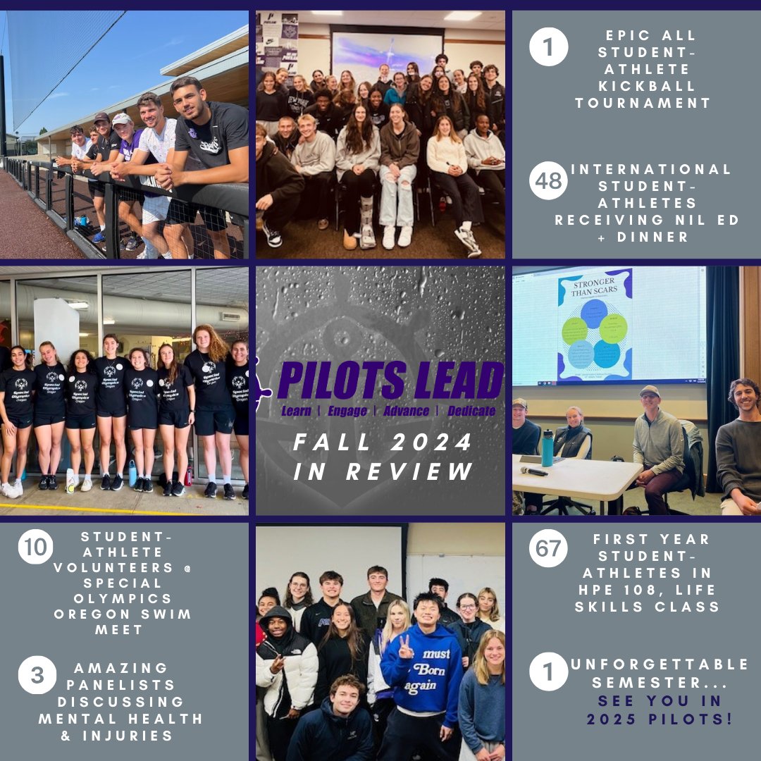 PilotsLead's tweet photo. It’s official. Fall 2024 is in the books! 📚

Here is a look back at a few Fall highlights from SAAC and Pilots LEAD. See you in 2025 for more, Pilots! 💜⚓️ https://t.co/UioeR2isvQ