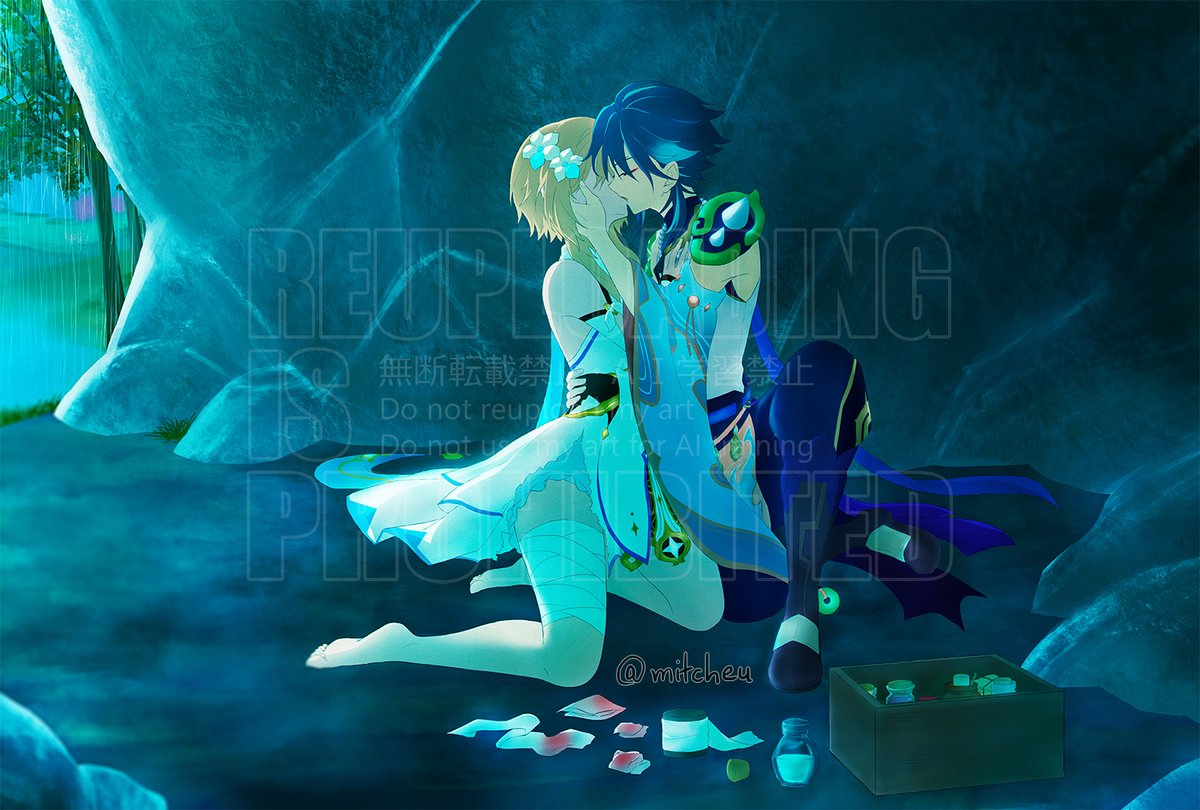 mitcheu's tweet photo. Artwork #2 for "Allow Yourself to Love Me" by Noelle_1230 (@N123020) 

#魈蛍 #xiaolumi https://t.co/qTOyJukHow