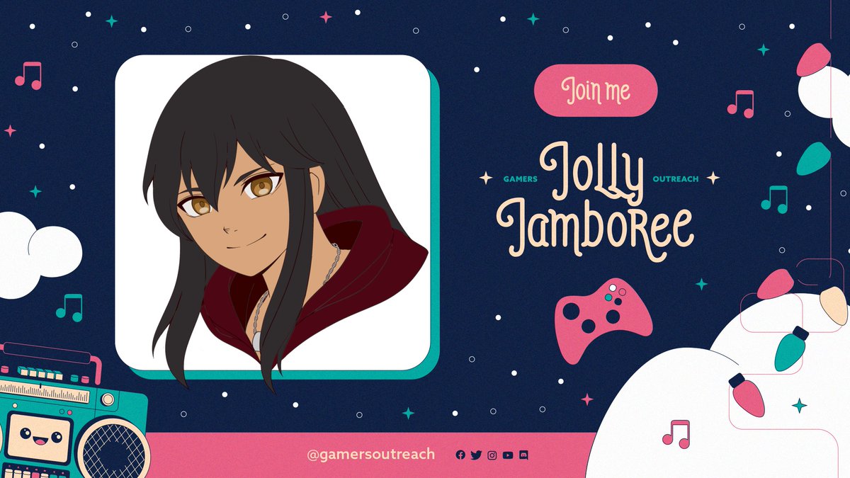 Kutoux's tweet photo. I'm participating in the Jolly Jamboree 2024 charity stream event on Twitch for @GamersOutreach this year over the next few days! It's a cool fundraising campaign to help provide more gaming experiences in hospitals for children. Stream incentives and goals below!  #JJ2024 https://t.co/Yyr9fZC76X