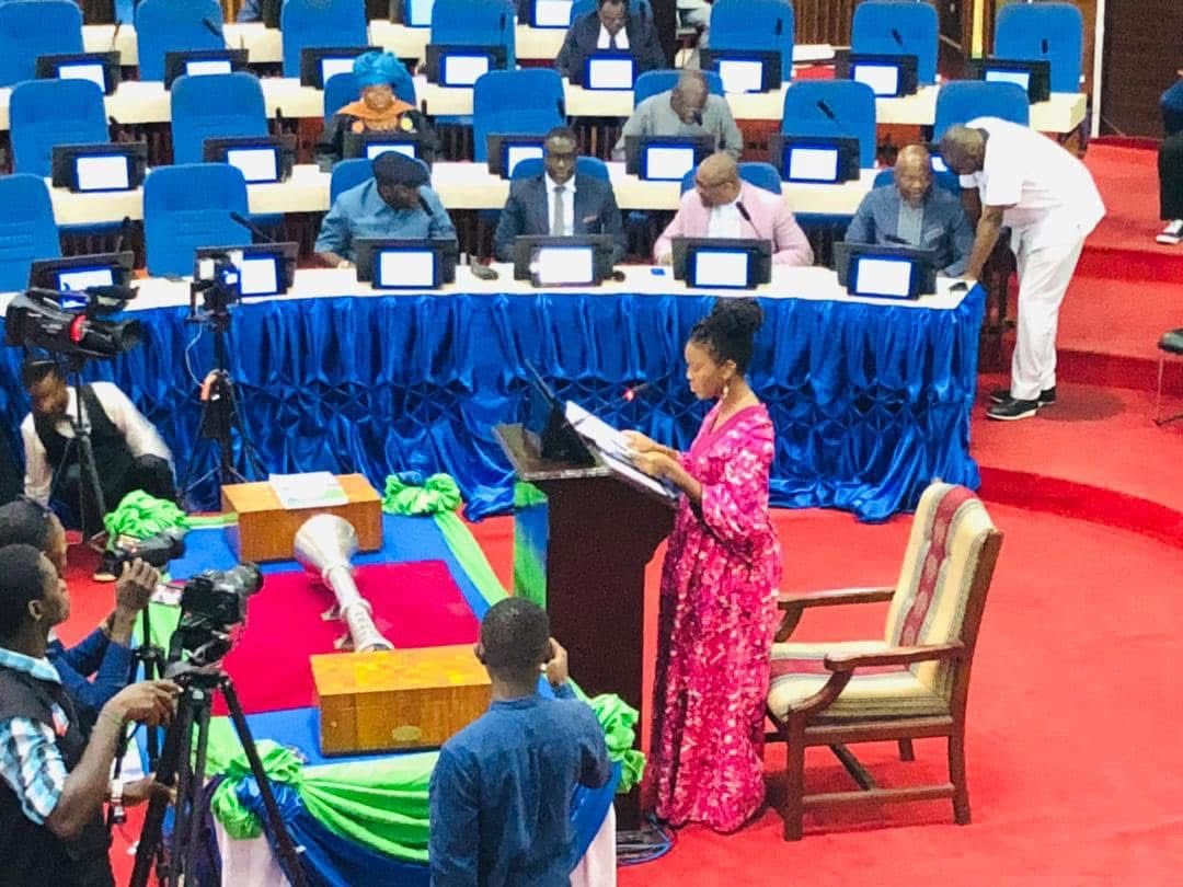 Yesterday, I had the profound honor to present the #SafeMotherhoodBill in Parliament. This groundbreaking legislation will #transformlives and advance <a href="/PresidentBio/">Barram</a> 's legacy of promoting #genderequity and #womensempowerment in #SierraLeone <a href="/dsengeh/">David Moinina Sengeh</a> <a href="/DembyAustin/">Austin Demby</a> <a href="/Cee_Bah/">Chernor Bah</a> <a href="/mohs_sl/">MoH</a>