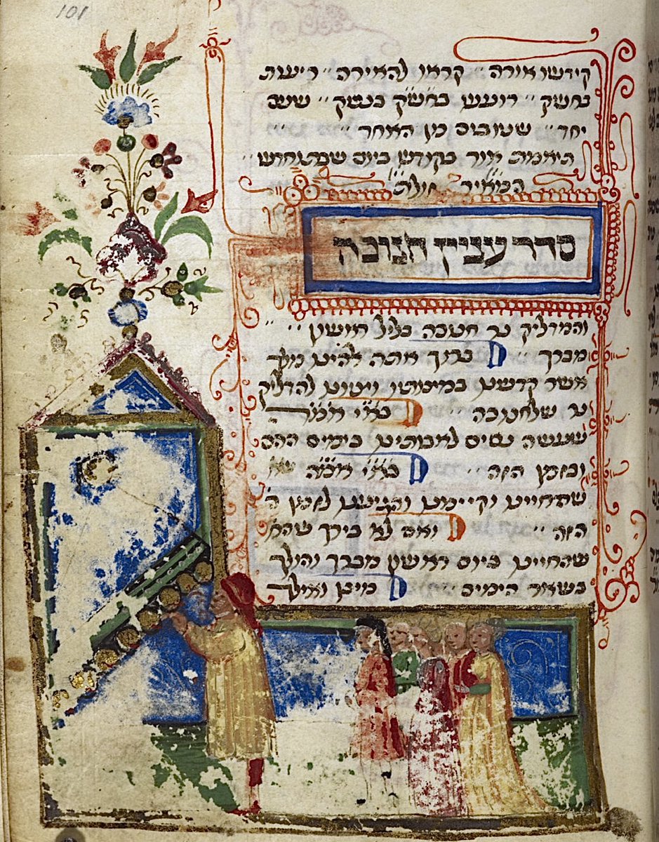 Ennius (@red_loeb) on Twitter photo Chanukah (Hanukkah) starts at nightfall on 25th December this year. Here's a marginal illustration of a man lighting the Hanukkah lamp.
BL Add 26968; Forli Siddur; 1383 CE; Italy, Central (Romagna, Forli); f.101r <a href="/BL_HebrewMSS/">BL_HebrewMSS</a> <a href="/BLAsia_Africa/">BL Asian and African</a> Chanukah (Hanukkah) starts at nightfall on 25th December this year. Here's a marginal illustration of a man lighting the Hanukkah lamp.
BL Add 26968; Forli Siddur; 1383 CE; Italy, Central (Romagna, Forli); f.101r <a href="/BL_HebrewMSS/">BL_HebrewMSS</a> <a href="/BLAsia_Africa/">BL Asian and African</a>