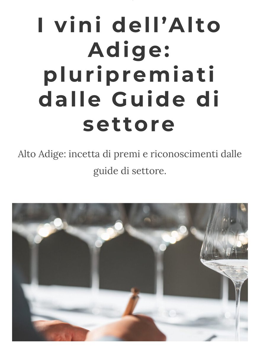 ⛰️I vini dell’Alto Adige: sono 345 i riconoscimenti ricevuti dalle 15 principali guide enologiche italiane.
.
🏆Conosciamo vini e cantine premiate nel mio articolo per Wine &amp; Affine: wineandaffine.com/2024/12/18/i-v…
.
#altoadige #guideenologiche #vinialtoadige #wineandaffine