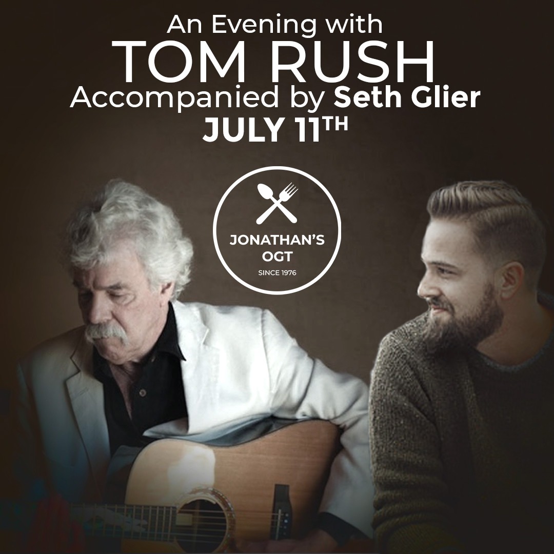 🎶 Another amazing 2025 concert announcement! 🎤 Tom Rush joins forces with Seth Glier for an unforgettable night at Jonathan's Ogunquit on Friday, July 11th. Don’t miss it! 🎸✨  #JonathansOgt #Ogunquit #2025Concerts #LiveMusic #Maine Music #TomRush #SethGlier