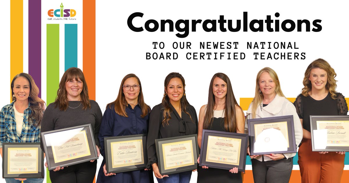 EctorCountyISD's tweet photo. ๐พ๐ค๐ฃ๐๐ง๐๐ฉ๐ช๐ก๐๐ฉ๐๐ค๐ฃ๐จ to our newest National Board Certified Teachers!The gold standard of professional development, National Board certification highlights exceptional educators who showcase deep understanding, dedication, and positive impact on student learning. https://t.co/2kH5oQuZc0