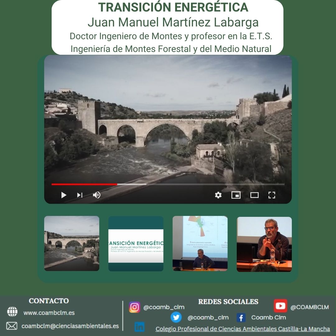 Ponencia sobre Transición Energética, por Juan Manuel Martínez Labarga, Doctor Ingeniero de Montes y profesor de la E.T.S. Ingeniería de Montes Forestal y del medio Natural.

youtube.com/watch?v=CIPpJe…