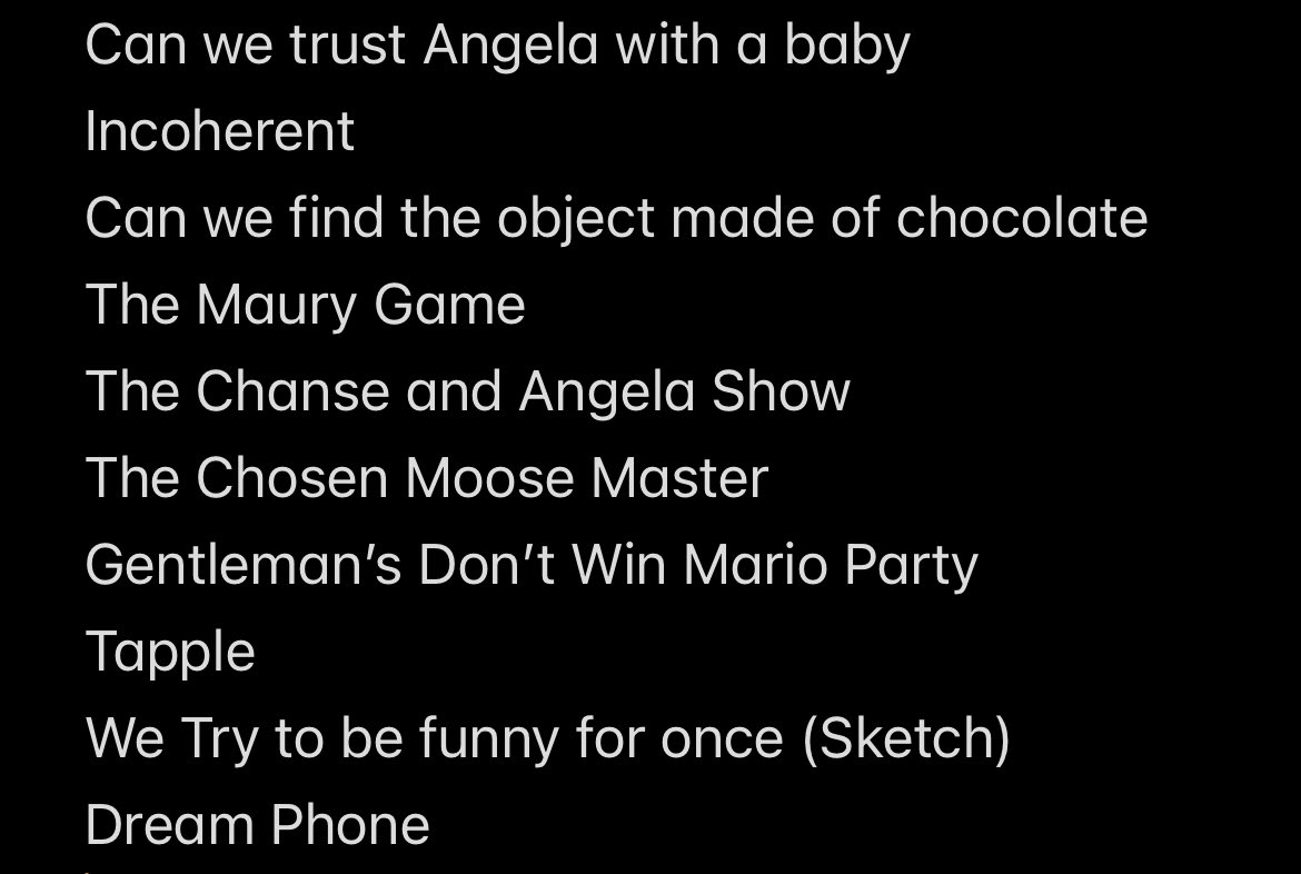 SmoshMarbles's tweet photo. @lalanilover I made a list 🥳 https://t.co/3JVSZK9Bln