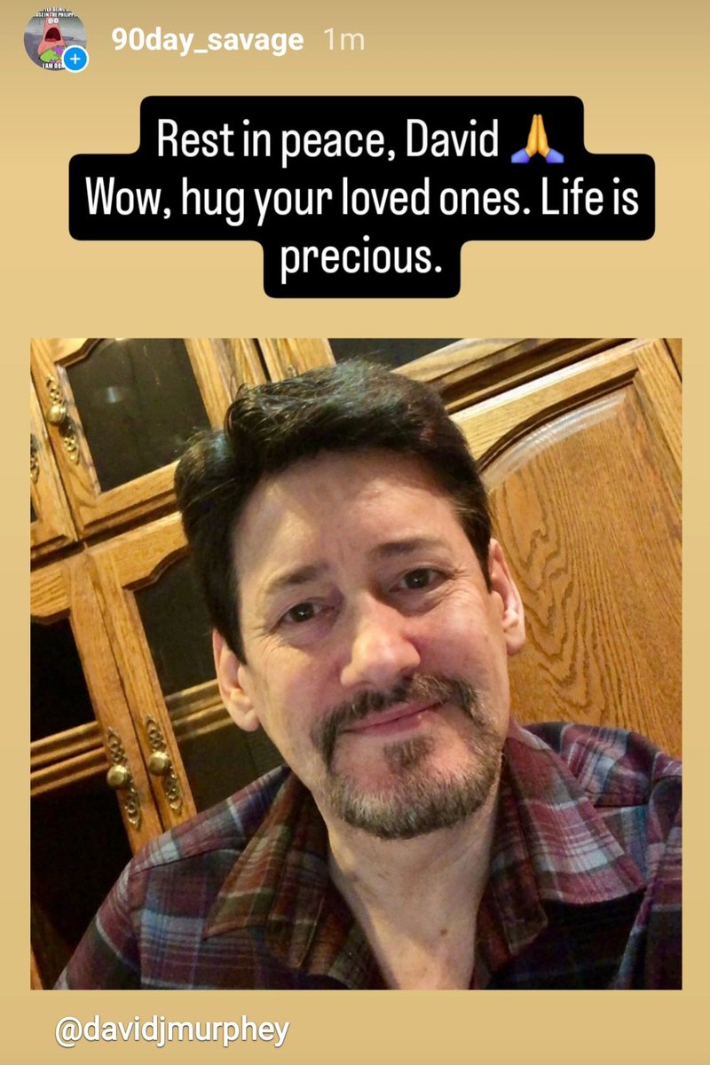 I am saddened to hear this news. For those who don't remember, David was the guy who went to the Ukraine to meet Lana. #RIP 
#90DayFiance