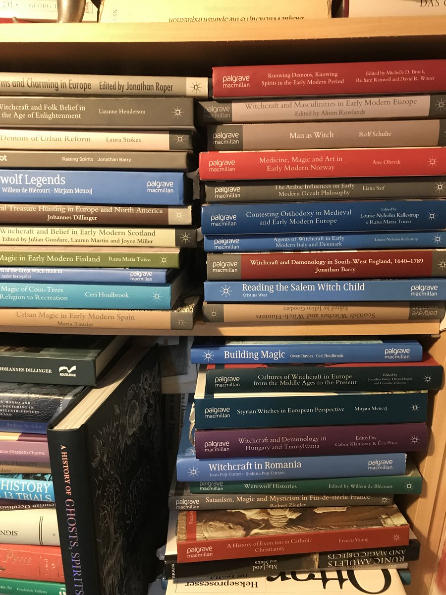 Historical Studies in Witchcraft &amp; Magic. Here's what some of the books I &amp; my co-editors (Jonathan Barry &amp; Yseult de Blecourt) have commissioned over the last 15 years look like on the bookshelf. A profound store of research knowledge. Sorry about the price. Look out for sales.