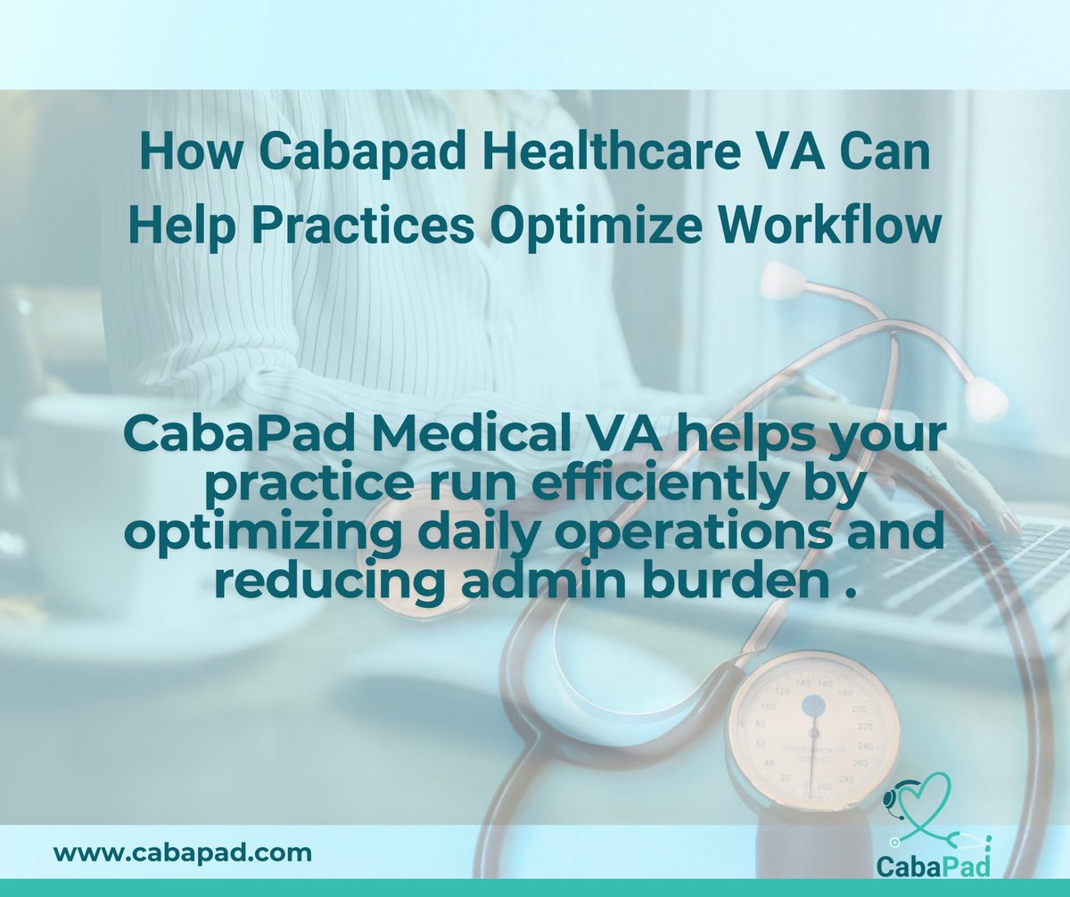 CabaPad's tweet photo. Cabapad VA helps your practice run efficiently 🏥 by optimizing daily operations and reducing admin burden 👩‍⚕️. Contact CabaPad Medical VA and get a 7-day FREE services today!

https://t.co/sNOxRIzFK4

#EfficientPractice #MedicalVA #AdminSupport #HealthcareSupport #CabaPad https://t.co/MBULpoigYu