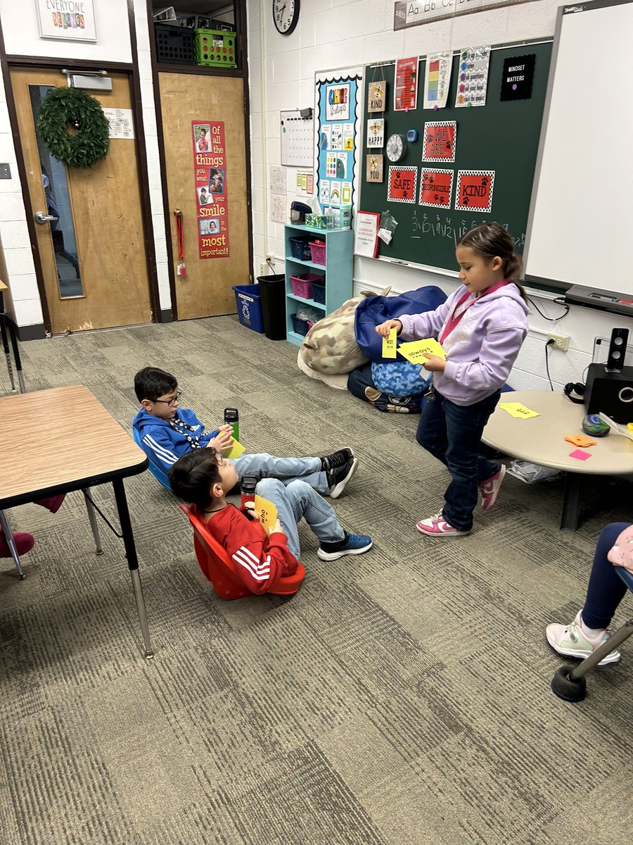 D61Press's tweet photo. The kids dressed like teachers, so I thought I would put them to work!!!  @d61greco @D61Becker @D61Lace #d61learns - Spirit weeks are the best! https://t.co/tQg5BNju2Y