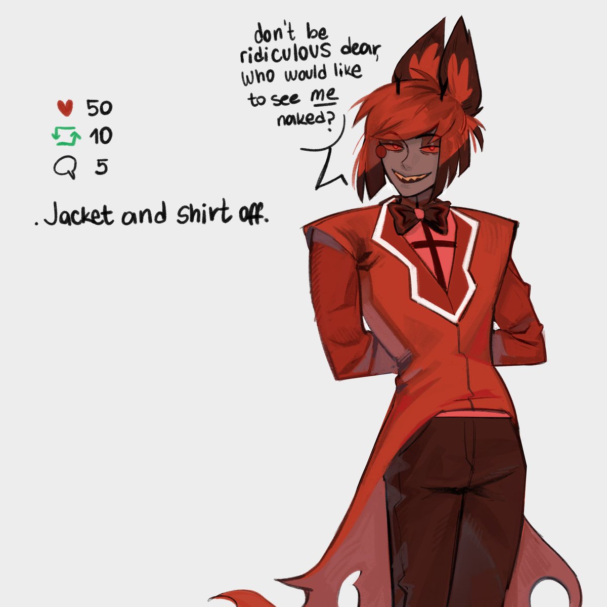 Strip game with #Alastor #HazbinHotel