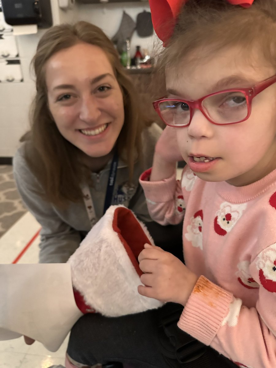 Destined2BeSPED's tweet photo. Part 3- students wrote Christmas cards, stuffed the stockings and delivered. The students loved making others happy and taking pictures. We had a lot of smiles and hugs and even a few tears of joy! #CBI https://t.co/bhbRdPtATx