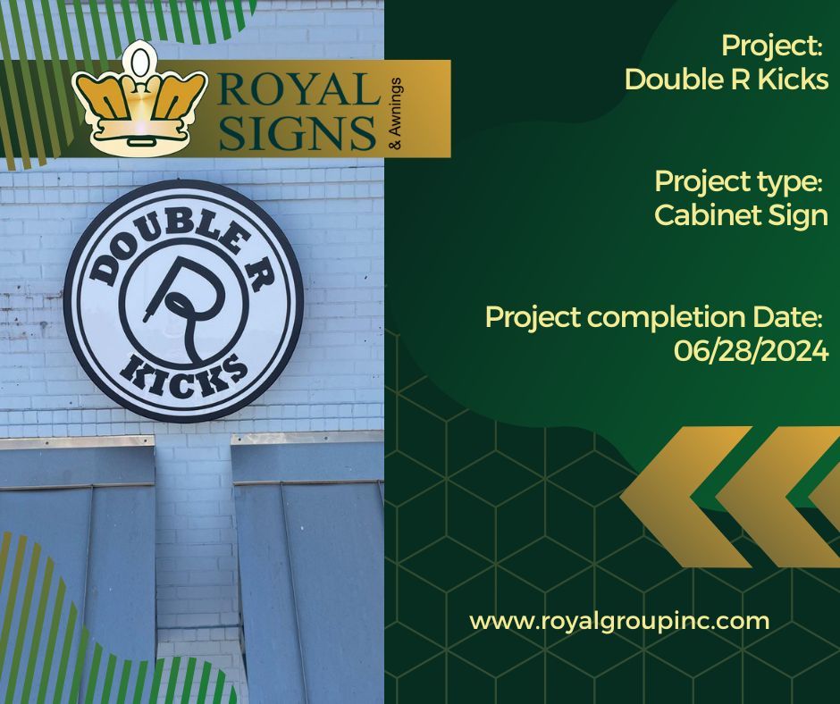 royalsigns_ATX's tweet image. Check out this standout sign we created for Double R Kicks. Designed to draw attention and reflect their unique vibe, it’s the perfect fit—just like their shoes! 
#SignCompanyNearMe #NationalSignCompany #HTX #DFW #ATX