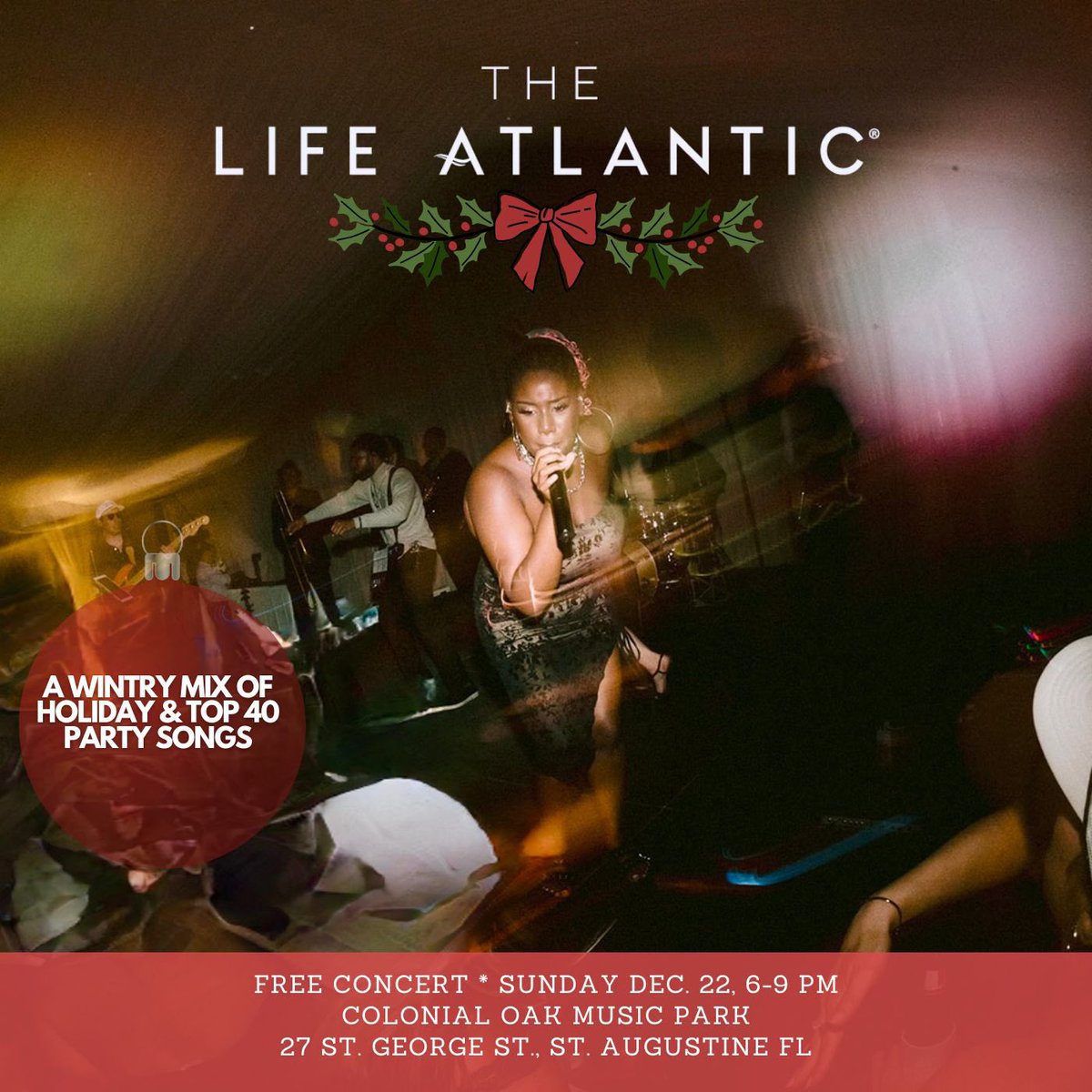 Can't wait for this Sunday night! FREE to the public, among the 3 million lights of downtown St. Augustine's Nights of Lights! Photo cred: Sarah Partain