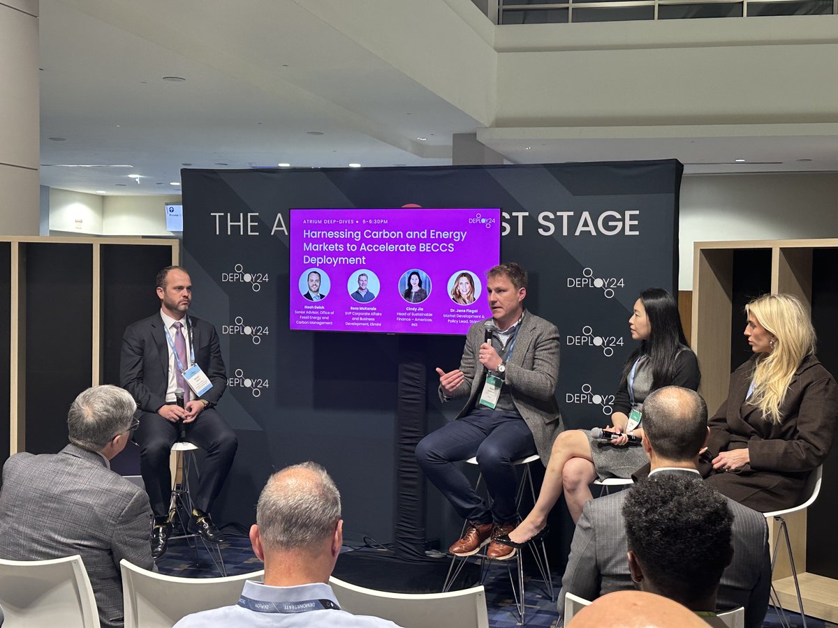 #DEPLOY24 – hosted by <a href="/ENERGY/">U.S. Department of Energy</a> – explored accelerating clean energy development in the US ⚡

As a panel participant, Elimini SVP Ross McKenzie discussed how building BECCS projects at scale can help to provide a baseload backbone for fully renewable power grids 💡