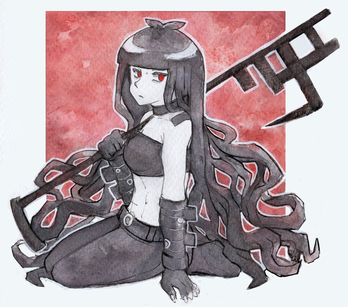 Ekkoberry's tweet photo. My half of an art trade with @Goathirteen !! It was super fun getting to paint Jessabell, thank you very much for trading with me!! https://t.co/1pXj2HlLyr