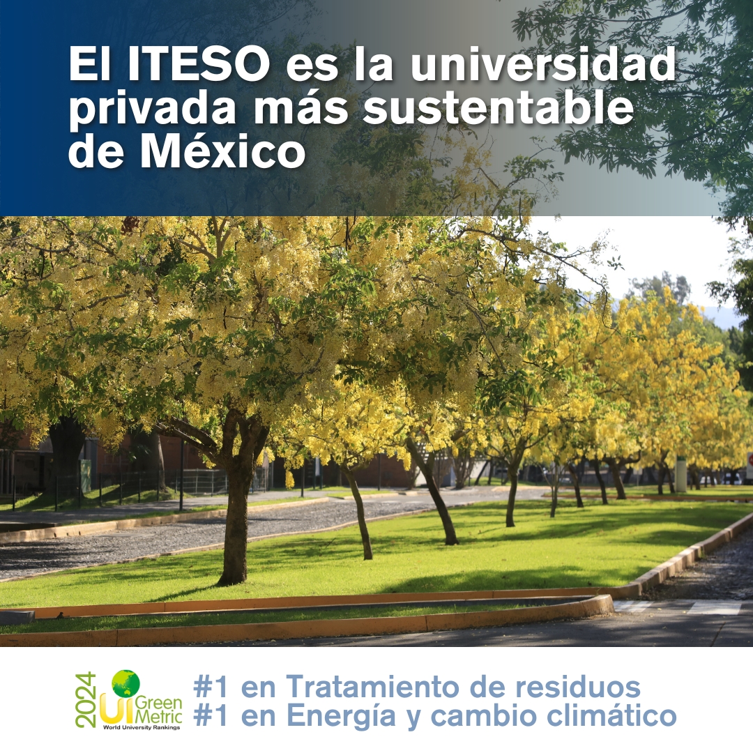 Somos la universidad privada más sustentable de México, según el #UIGreenMetric World University Rankings 2024. Este logro refuerza el compromiso del #ITESO con el cuidado de la casa común y el desarrollo de conocimiento e innovación en #sustentabilidad.🌎🍃💧🙌