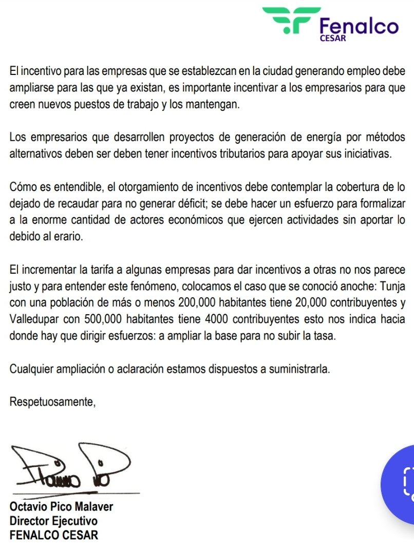 Proyecto radicado el 11 Dic 2024  necesita el acta de concertcion y socializacion con todos los gremios y  no se dio, el <a href="/ConcejoVpar/">Concejo de Valledupar</a> y la <a href="/AlcaldiaVpar/">Alcaldía de Valledupar</a> están transgrediendo el principio de participación ciudadana y el de comunicación.Nos van a clavar en navidad.mas impuestos.
