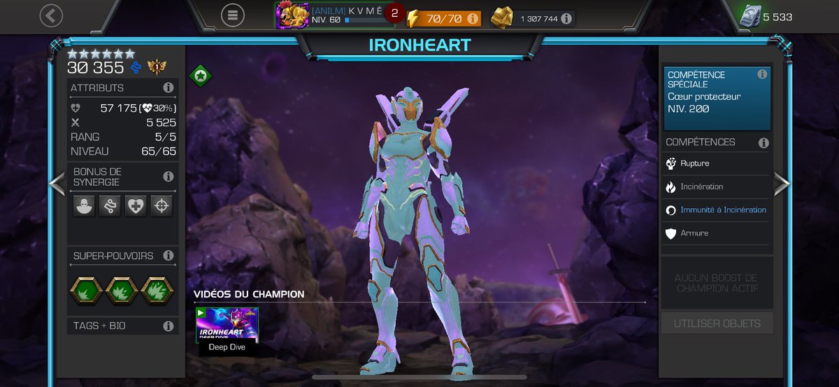 I forgot to tell y'all, I ascended my Shiny Ironheart ! ✨
#MCOC