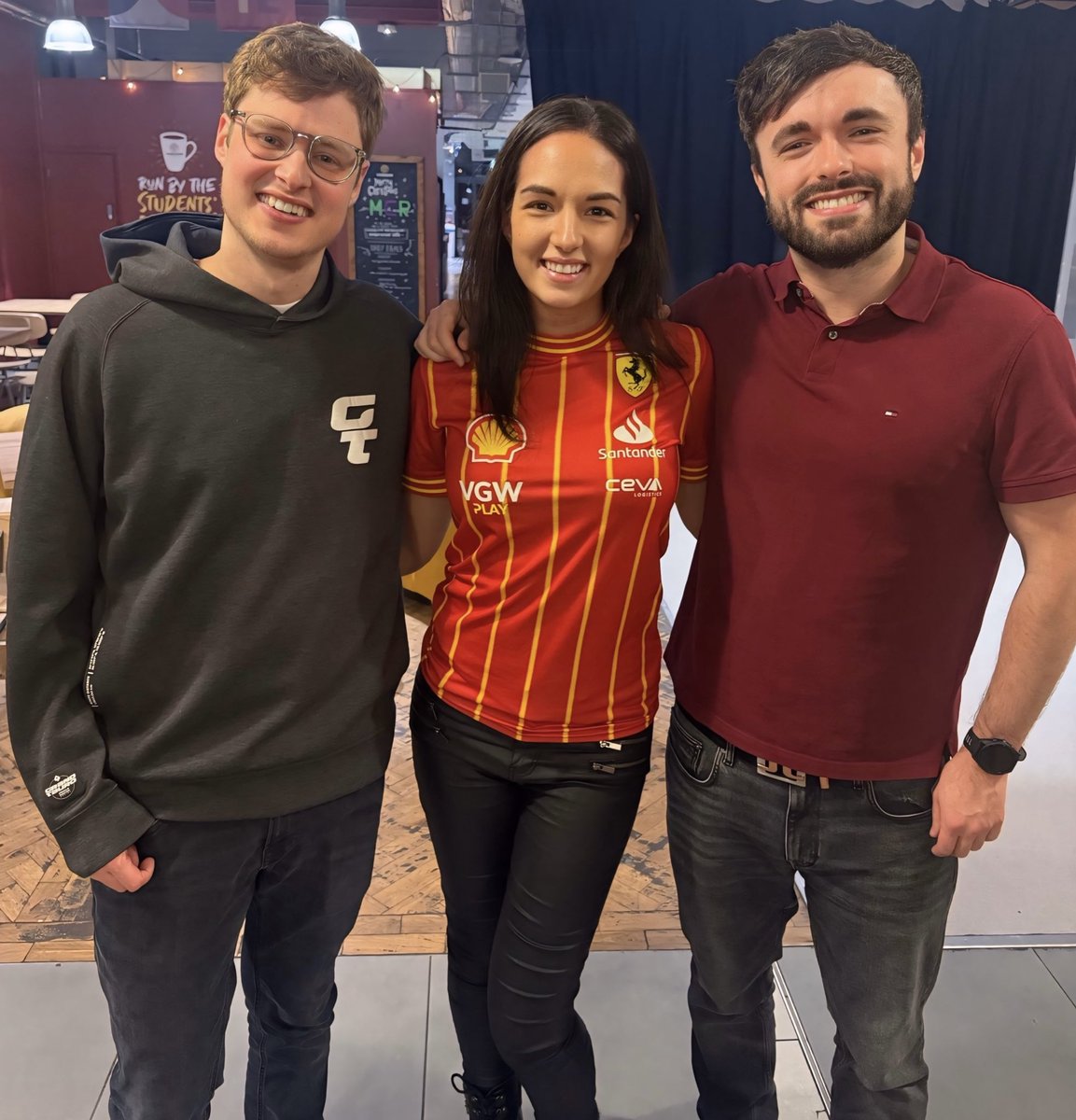 Another great night at <a href="/MattP1Tommy/">P1 with Matt & Tommy</a> Live! It’s becoming an end of season tradition! Always nice to say hi to <a href="/MattP1Gallagher/">Matt Gallagher</a> and <a href="/TomP1Bellingham/">Tom Bellingham</a> after the show, even if I may have offended Tommy with my Verstappen controversial opinion 🫣 #p1live