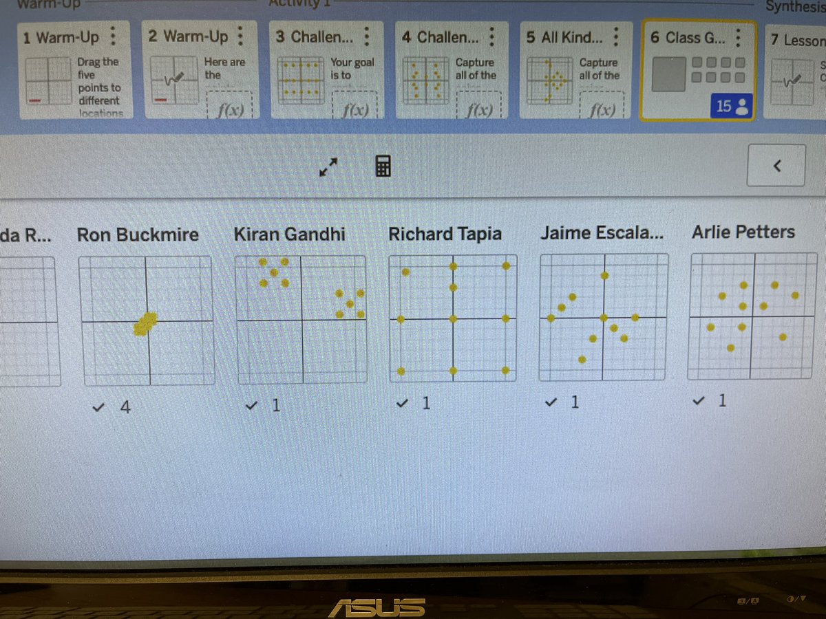 Christine Thielen (@cmt215il) on Twitter photo We had quite the competition in math today as students tried to capture coins using the least amount of linear equations! <a href="/desmosclassroom/">Desmos Classroom</a> #engageD64 We had quite the competition in math today as students tried to capture coins using the least amount of linear equations! <a href="/desmosclassroom/">Desmos Classroom</a> #engageD64