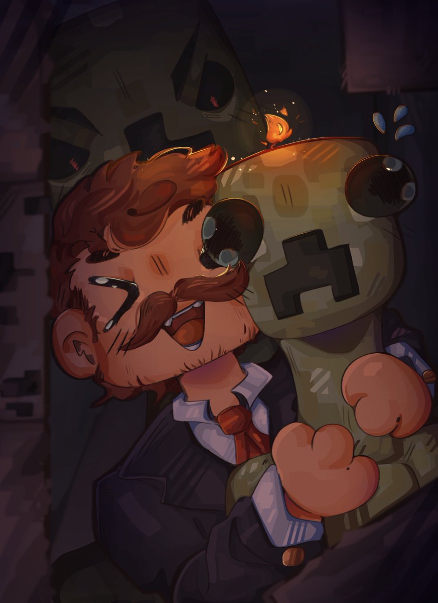 Kleines Fanart für  <a href="/TheKedosZone/">Kedos</a>  ✨
Die Idee kam mir beim "Tag 53 #CraftAttack Stream"!
(Ps: Rip Totem)