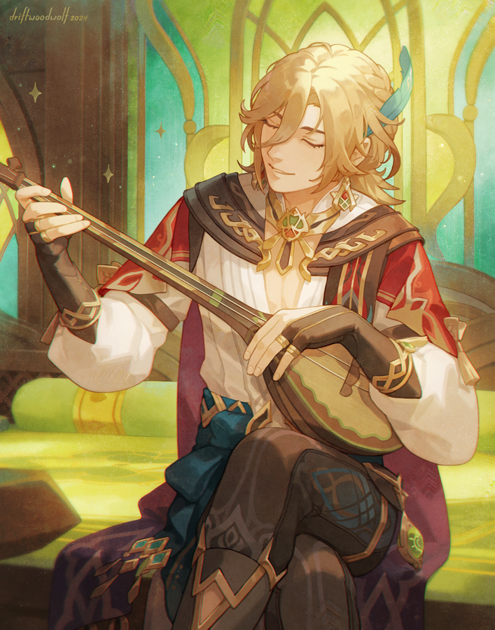 "I mean, look — I already know how to play an instrument."

#kaveh #genshinimpact #カーヴェ