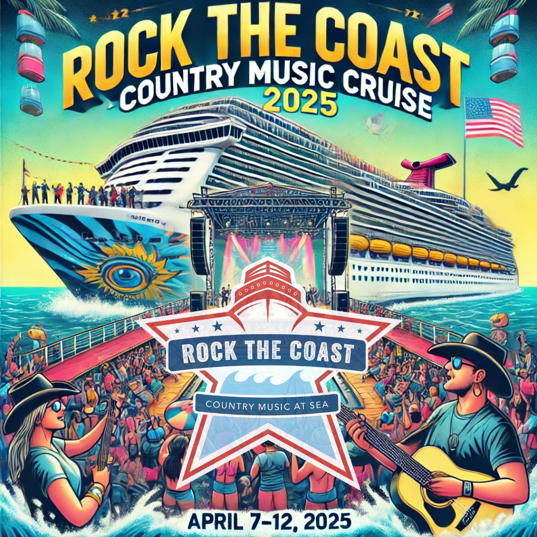 RockTheCoastTX's tweet image. ‼️Don’t miss your chance to take a 5-night cruise with Pat Green, Creed Fisher, Josh Weathers, Jaret Reddick + many more! April 7-12, 2025! 
•
➡️ Departing from Galveston, TX! Must book direct with Rock The Coast to attend!
•
RockTheCoastTX.com
☎️ 832.305.5636