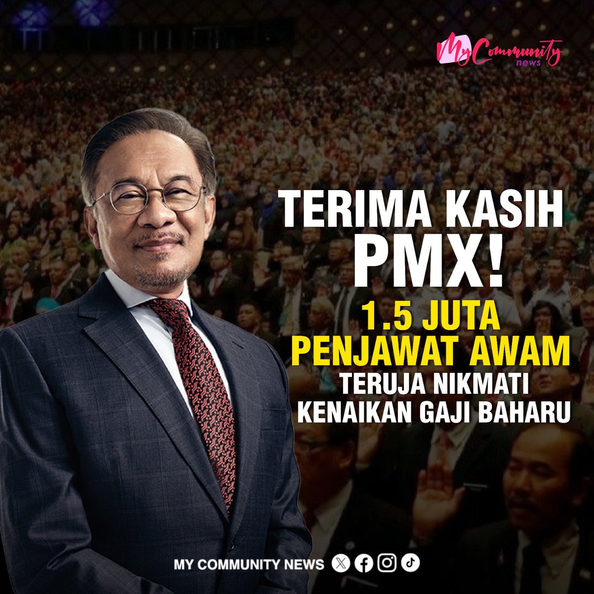 TERIMA KASIH PMX! 1.5 JUTA PENJAWAT AWAM TERUJA NIKMATI KENAIKAN GAJI BAHARU

1. Dengar cerita sampai 'jammed' lah aplikasi dan laman web e-penyata gaji penjawat awam sejak 16 Disember lagi. Terpaksa ‘refresh’ berkali-kali, sampai ada yang perlu tukar 'password',
