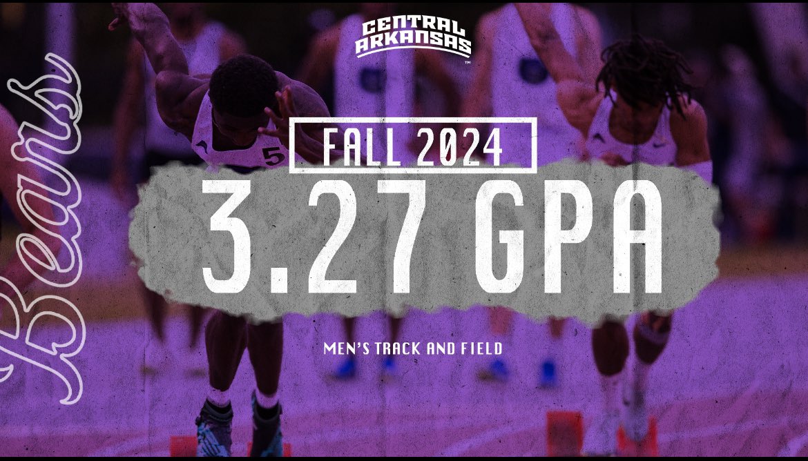 Taken Care of Business!! 

22 Women 3.0-3.99 GPAs
12 Women 4.0 GPA

29 Men 3.0-3.99 GPAs 
11 Men 4.0 GPA 

Team:
Men’s Track - 3.27 GPA 
Women’s Track - 3.30 GPA 
Men’s XC - 3.55 GPA 
Women’s XC - 3.80 GPA