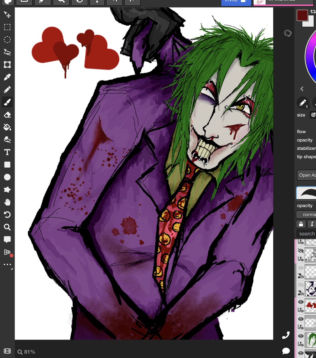 FL4N_GUY's tweet photo. haiii yay first post ^_^!! these are some concept art ideas of my joker design

made on magma with @heyrobotboy !!! :3 https://t.co/0fHv7jtKH3