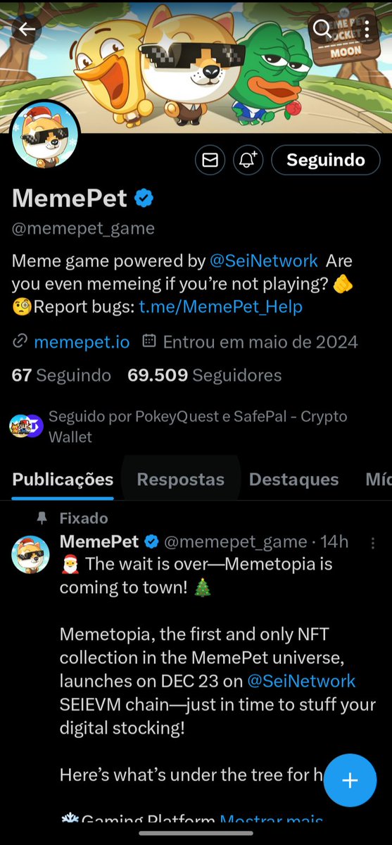 EdLopesBTC's tweet image. "I just joined MemePet on Telegram or Browser! Plaw now and support your side!@memepet_game and @JamboTechnology ."