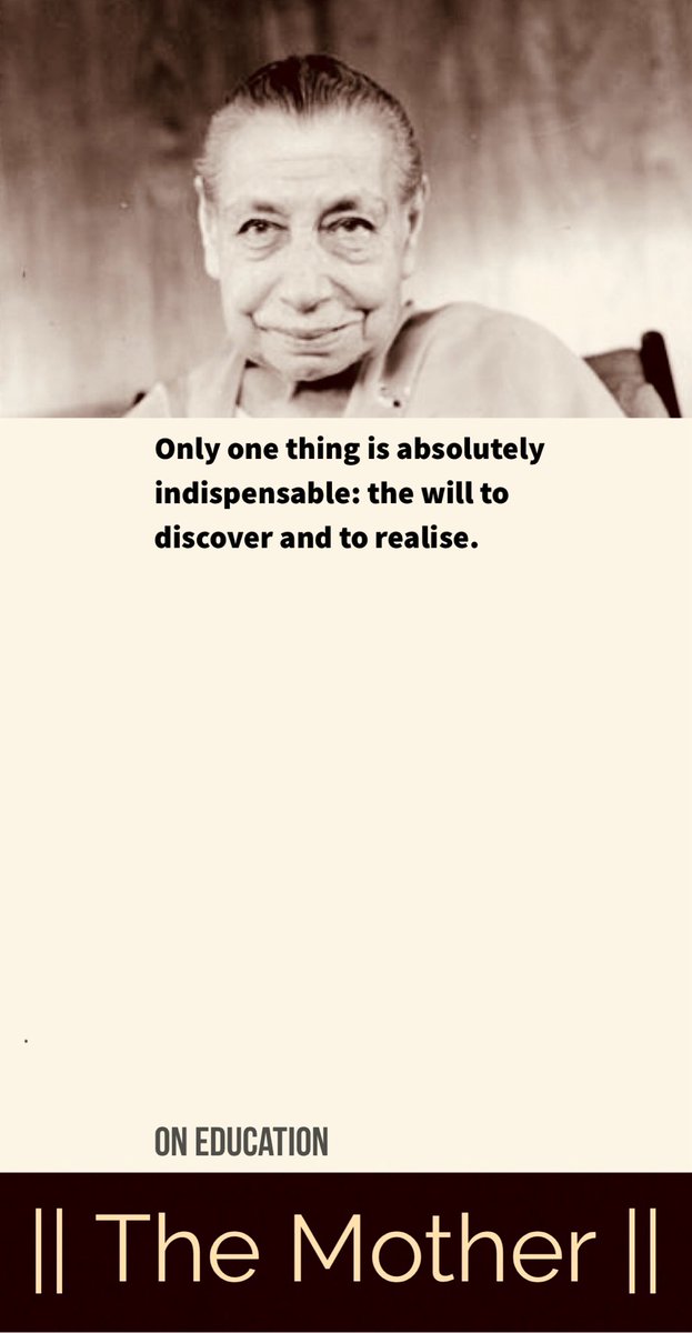Only one thing is absolutely indispensable: the will to discover and to realise.

#TheMother #IntegralYoga #Consciousness