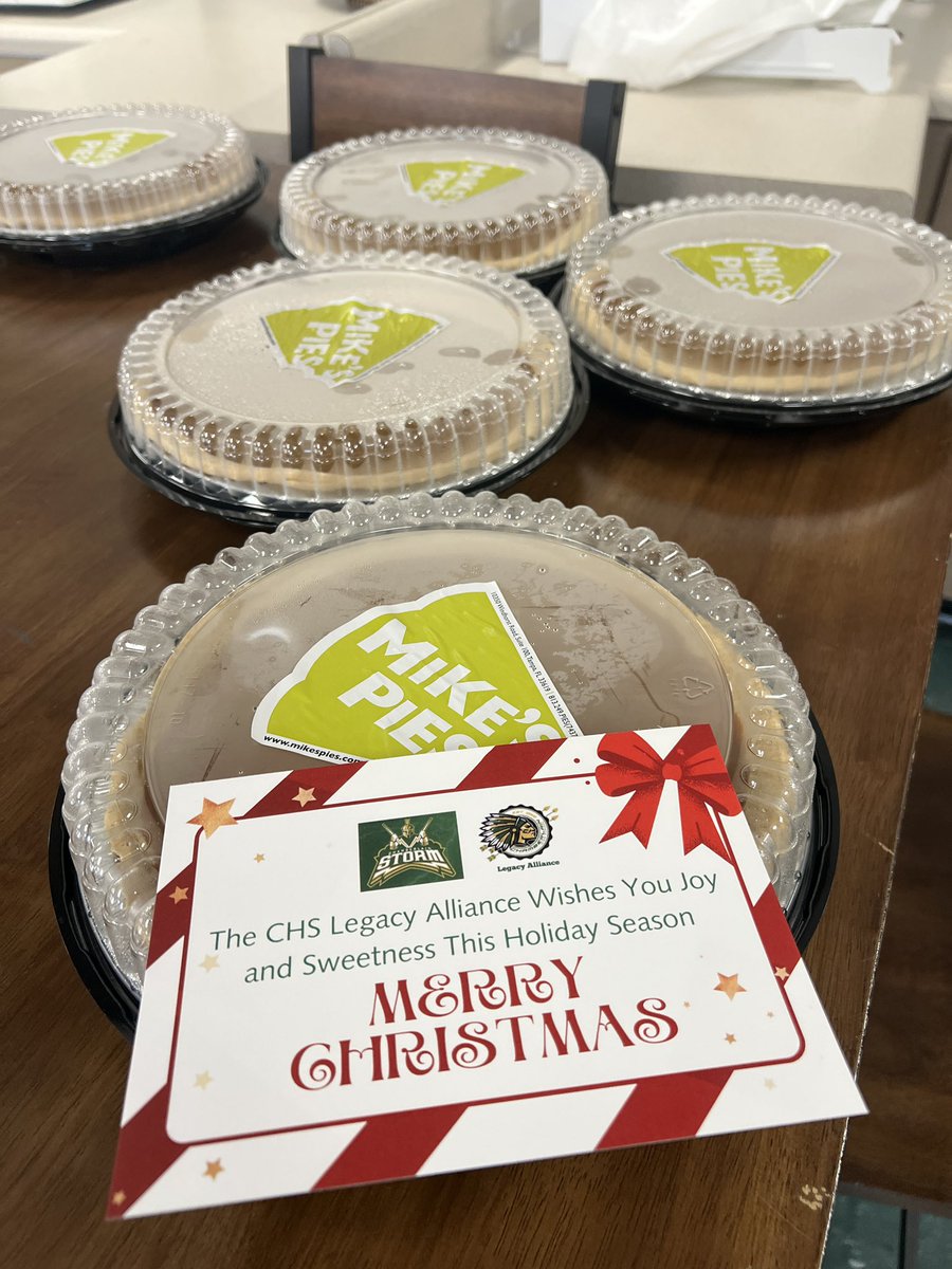 Chamberlain Legacy Alliance (@chs_legacy) on Twitter photo Every <a href="/ChamberlainHigh/">ChamberlainHigh</a> teacher, admin, food worker, janitor, & support staff went home today with a Mikeās Pie as a Christmas gift for their dedication. We canāt pay teachers & staff more, but we can show them our appreciation!
#ThisIsChamberlain
<a href="/HillsboroughSch/">Hillsborough Schools</a> Every <a href="/ChamberlainHigh/">ChamberlainHigh</a> teacher, admin, food worker, janitor, & support staff went home today with a Mikeās Pie as a Christmas gift for their dedication. We canāt pay teachers & staff more, but we can show them our appreciation!
#ThisIsChamberlain
<a href="/HillsboroughSch/">Hillsborough Schools</a>