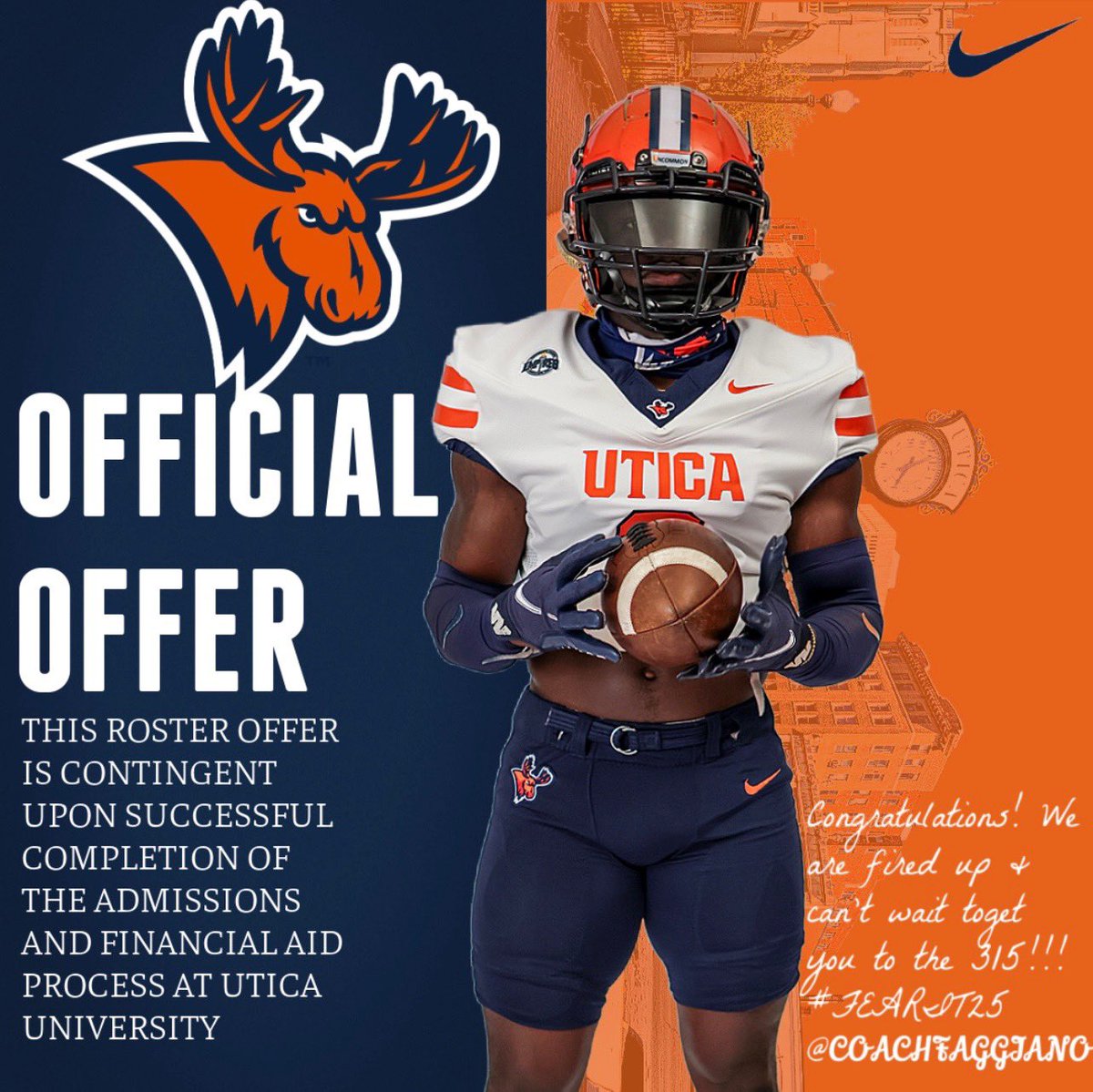 Udosinachi Ugwuekeh (@div1neudo) on Twitter photo After a great conversation with <a href="/CoachFaggiano/">Blaise Faggiano</a> and @CoachWalborn I am blessed to receive my first offer from <a href="/Utica_Football/">Utica Football</a> 🙏<a href="/CoachSciarra/">CoachSciarra</a> <a href="/coachkellymw/">Rob Kelly</a> <a href="/MW_FootballTeam/">MW Football</a> After a great conversation with <a href="/CoachFaggiano/">Blaise Faggiano</a> and @CoachWalborn I am blessed to receive my first offer from <a href="/Utica_Football/">Utica Football</a> 🙏<a href="/CoachSciarra/">CoachSciarra</a> <a href="/coachkellymw/">Rob Kelly</a> <a href="/MW_FootballTeam/">MW Football</a>