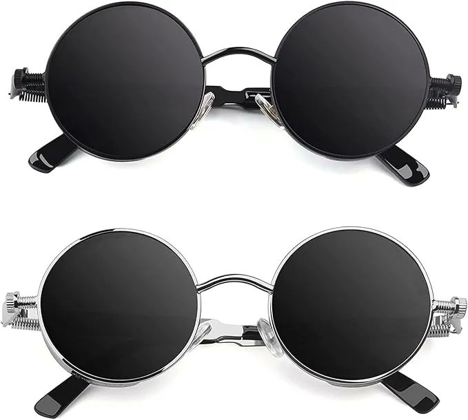 I just received CGID Retro Sunglasses Mens Womens Round Steampunk Polarised Metal Circle Mens Shades E72 - 5.1 Black Grey+ Silver Grey from maxwattage via Throne. Thank you! throne.com/valenvain #Wishlist #Throne