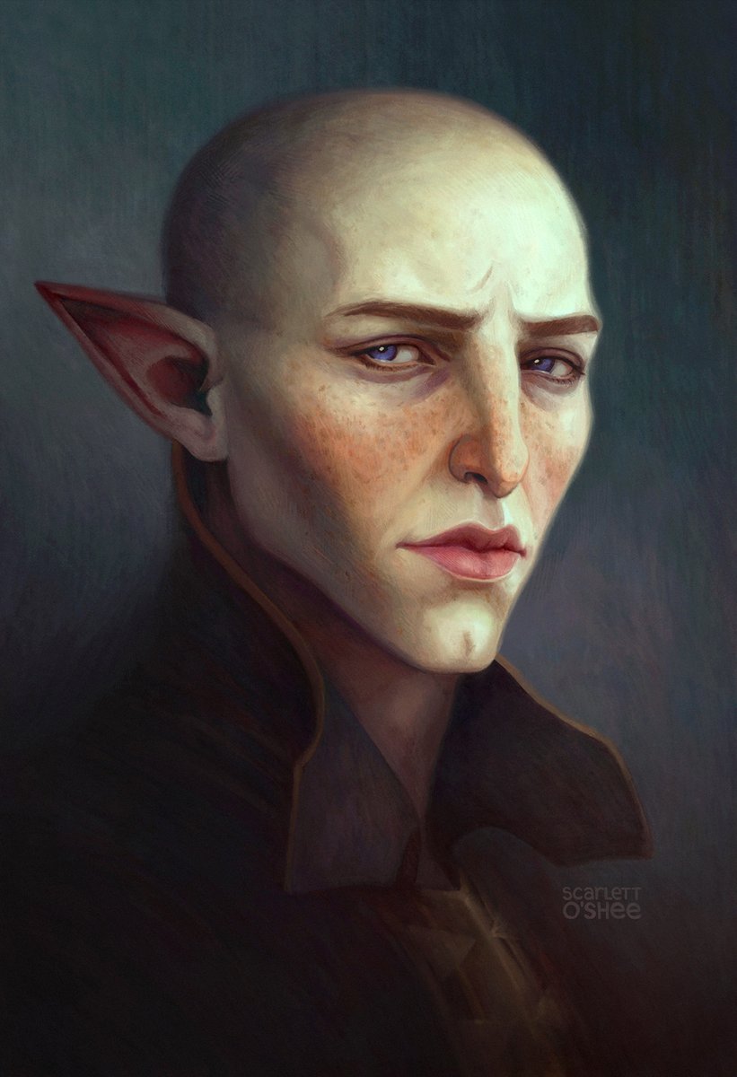 scarlettoshee's tweet photo. Do you remember these portraits? 💜🐺
Well, now I made a new version of Solas, even more similar to his face in Veilguard. I don't think I'll ever get tired of repainting this portrait! 

#solas #DragonAge #DragonAgeVeilguard https://t.co/NMjfBaaKdx