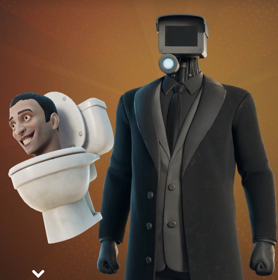 DiscussingFilm's tweet photo. First look at the Skibidi Toilet bundle in Fortnite. https://t.co/06ReqRwt5P