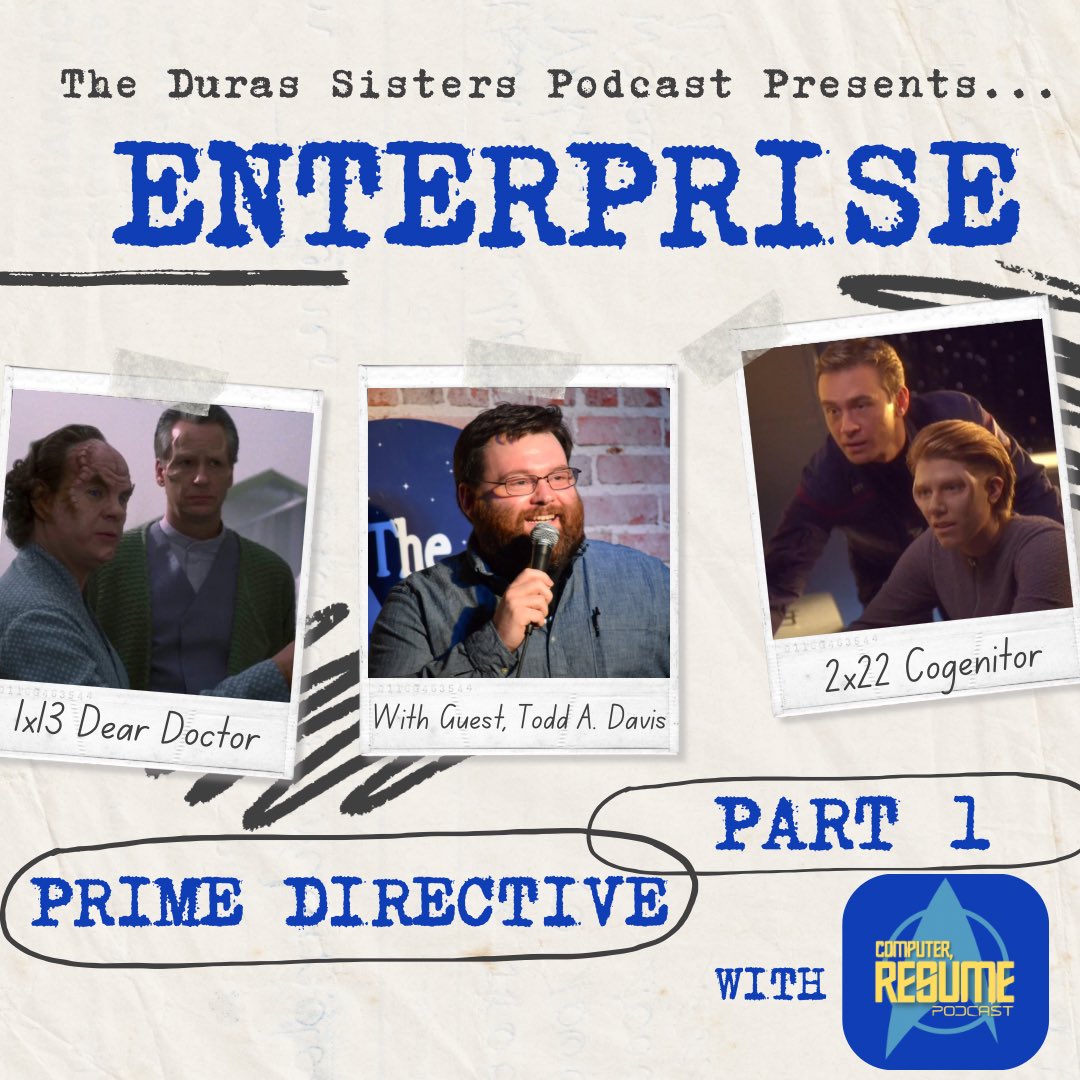 The Duras Sisters Podcast 🔛Prime Directive Series (@durassisterspod) on Twitter photo What’s better than a new episode AND a new guest?! Join Ashlyn, Rhianna, and Todd from <a href="/ComputerResume/">ComputerResumePodcast</a> as we discuss “Dear Doctor” and “Cogenitor” in Enterprise part 1 for our Prime Directive Series!
#startrekpodcast #thedurassisterspodcast #computerresumepodcast What’s better than a new episode AND a new guest?! Join Ashlyn, Rhianna, and Todd from <a href="/ComputerResume/">ComputerResumePodcast</a> as we discuss “Dear Doctor” and “Cogenitor” in Enterprise part 1 for our Prime Directive Series!
#startrekpodcast #thedurassisterspodcast #computerresumepodcast