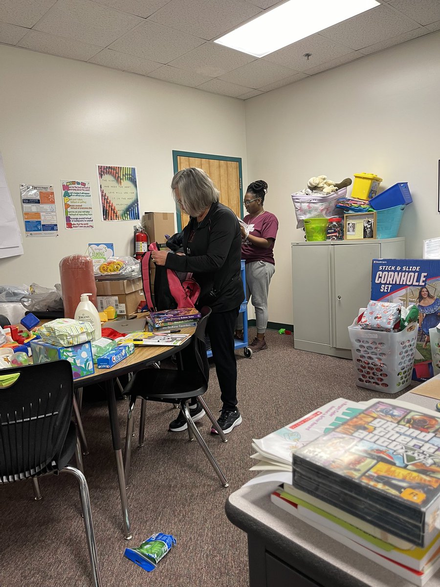 My office is usually a mess this time of the year but for a good reason! Mrs. Fenneman and Ms. Rollins made baskets for families in need of some assistance.  Our community partners donated toys, food, clothes, etc. Giving back is the best part about being a School Counselor!