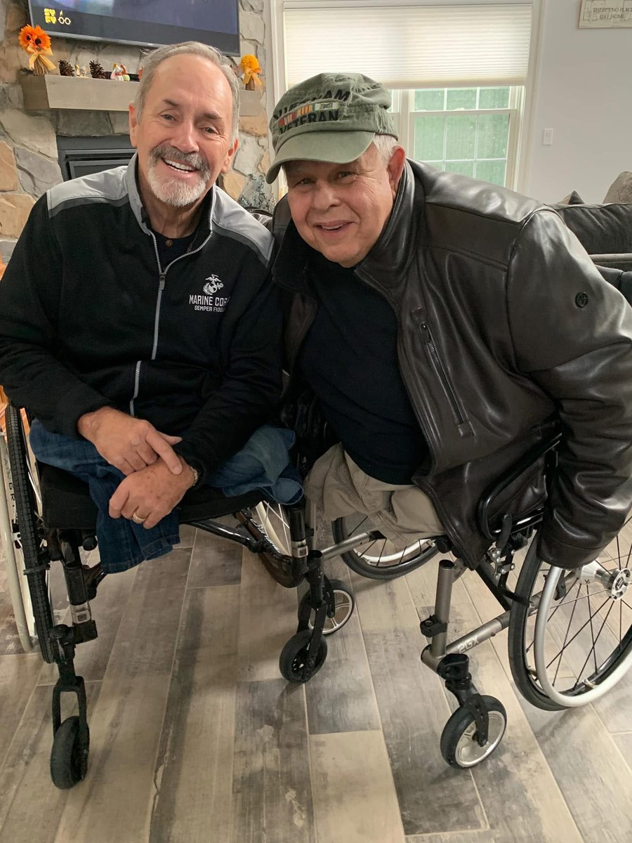 Do you need a blessing?

Shared with permission. 

This is my friend, Mike Sulsona. He was hit in Vietnam two weeks before I was and we spent months together in the Philadelphia Naval Hospital. Years ago he saw me speaking on the Old Time Gospel Hour with Dr Jerry Falwell. We