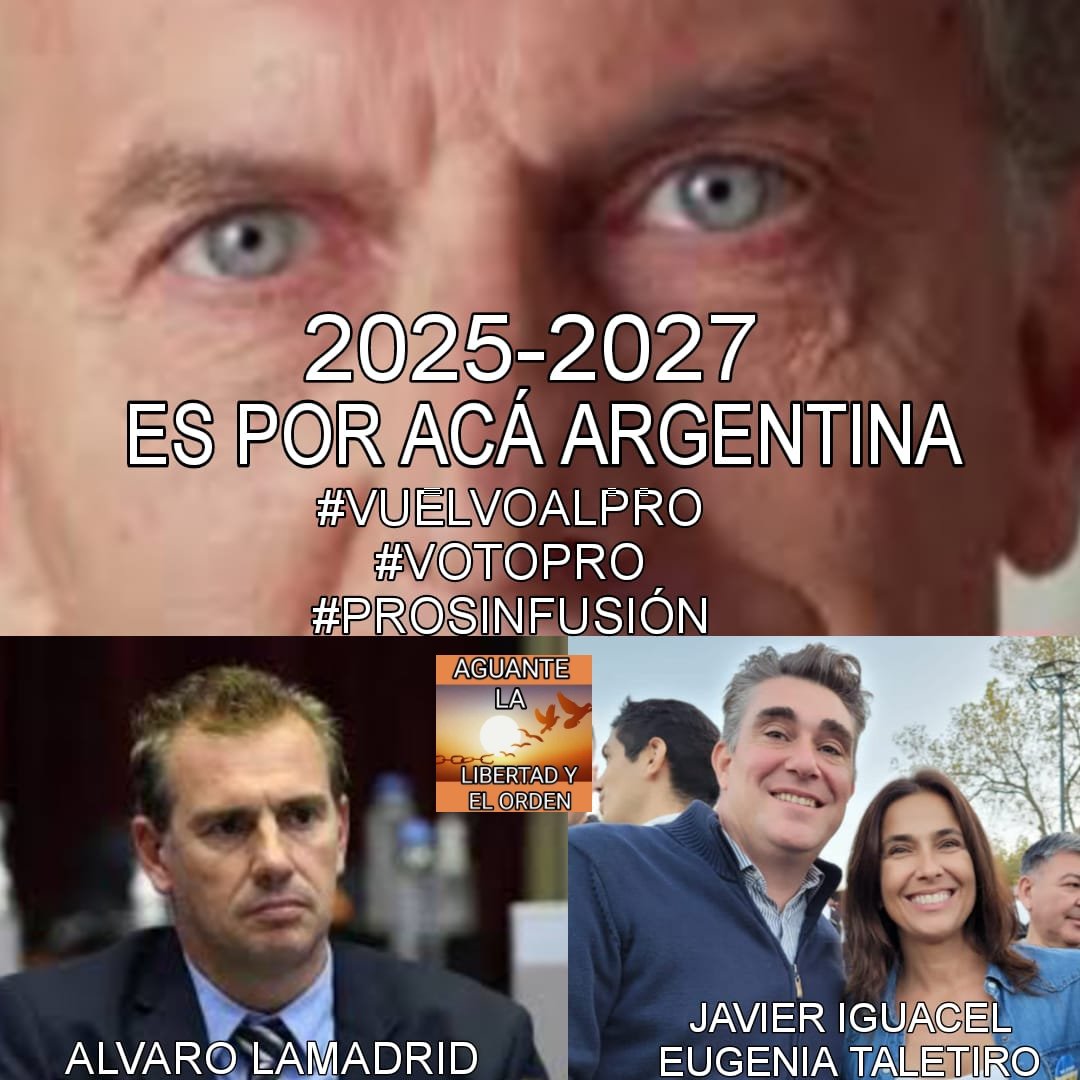 Juan34592049's tweet photo. No sé ustedes pero en mi opinión es por Acá.
@mauriciomacri  @AlvarodLamadrid , @eugetale , @JavierJiguacel . Con este equipo no solo se saca adelante la República si no que también se termina la corrupción y la injusticia. https://t.co/EbksFb8mzb