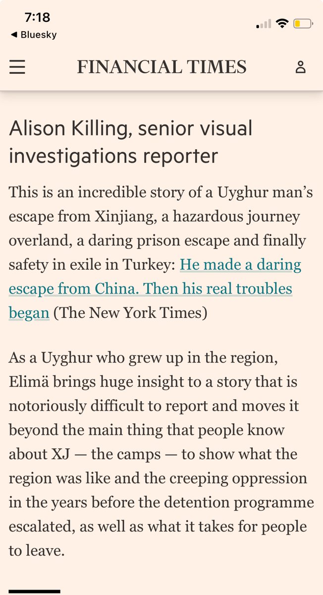 Ben Mauk (@benmauk) on Twitter photo Thanks to <a href="/alisonkilling/">alisonkilling@bsky.social</a> and <a href="/FT/">Financial Times</a> for the end-of-year nod to The Long Road from Xinjiang, in great company this year.
ft.com/content/7849a4… Thanks to <a href="/alisonkilling/">alisonkilling@bsky.social</a> and <a href="/FT/">Financial Times</a> for the end-of-year nod to The Long Road from Xinjiang, in great company this year.
ft.com/content/7849a4…