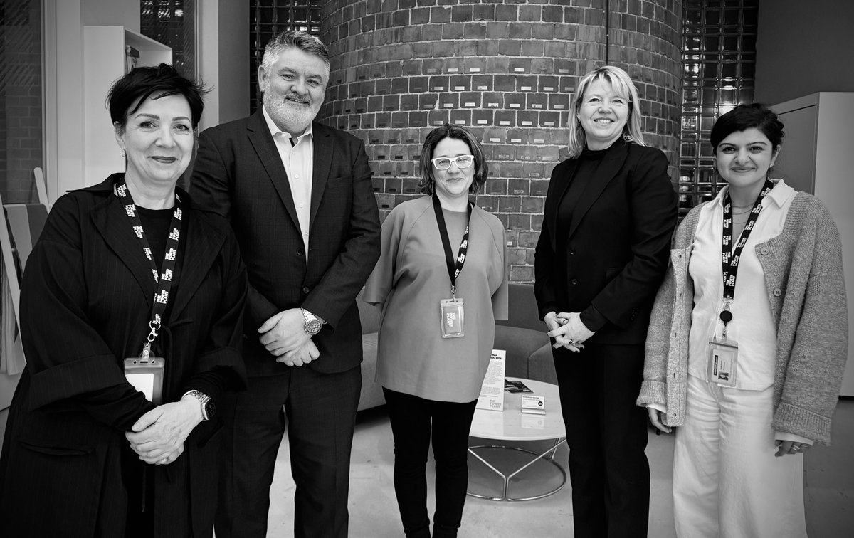 Nieuport's tweet photo. Thanks to our friends @ThePowerPlantTO, steps away from @BBishopAirport on the Waterfront for the tour of the current installations. L-R Carolyn Vesely, Neil Pakey,  Adelina Vlas, Eve Wiggins &amp; Saisha Guzder. #YTZarts https://t.co/wVtVBtx8YS https://t.co/cAJXfQDUQx