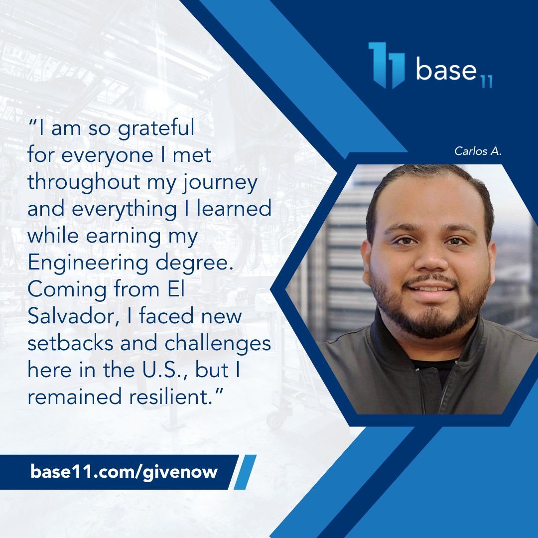 base11STEM's tweet image. Meet Carlos A.—an aspiring mechanical engineer whose dreams are within reach thanks to your support!
✨ Help more students like Carlos pursue their STEM dreams this holiday season with a gift at buff.ly/3VMCf1j.