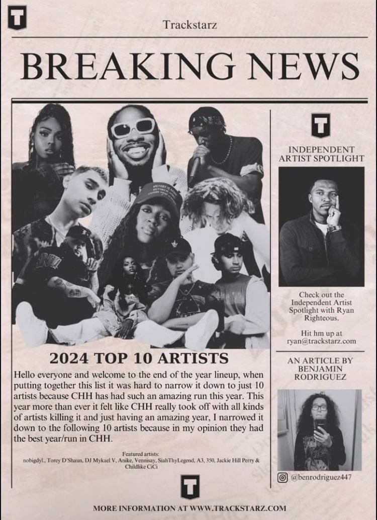 💭 #TrackstarzUniverse, which #CHH artist(s) is in your 🔝 10 of 2024? 📝👀