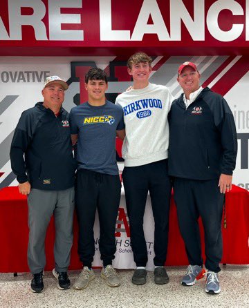 North Scott Baseball (@n_s_baseball) on Twitter photo Congratulations Gehrig Kirst <a href="/nicc_bsb/">NICC Baseball</a> and Kye Smith <a href="/KCC_BSB/">Kirkwood Baseball</a> on your college signing today! The Lancer Baseball family are proud of your accomplishments and are looking forward to your Senior ⚾️ season and future ⚾️ opportunities Congratulations Gehrig Kirst <a href="/nicc_bsb/">NICC Baseball</a> and Kye Smith <a href="/KCC_BSB/">Kirkwood Baseball</a> on your college signing today! The Lancer Baseball family are proud of your accomplishments and are looking forward to your Senior ⚾️ season and future ⚾️ opportunities