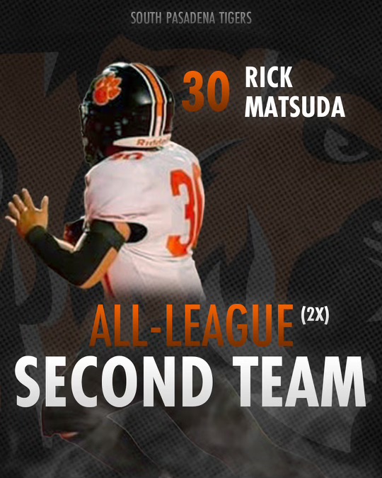 South Pasadena High School Football (@southpasadenafb) on Twitter photo Congrats to Sophomore Rick Matsuda, RHL 1st team LB & 2nd team RB! He progressed from role player to a 2-way starter by CIF rushing for 6 TDs, along with 66 tackles & 1 sack! <a href="/SGVNSports/">Fred J. Robledo π¨π»βπ»</a> <a href="/coachmark_48/">Mark the Shark</a> <a href="/SouthPasadenan/">South Pasadenan News</a> <a href="/tspeterson40/">Tim Peterson</a> <a href="/James_Escarcega/">James Escarcega πππβΎοΈπ₯ π€Όπ€½π½ββοΈππΌββοΈππ»β½οΈ</a> <a href="/RickMatsuda_/">Rick Matsuda</a> <a href="/ReporterVince/">Vincent Nguyen</a> Congrats to Sophomore Rick Matsuda, RHL 1st team LB & 2nd team RB! He progressed from role player to a 2-way starter by CIF rushing for 6 TDs, along with 66 tackles & 1 sack! <a href="/SGVNSports/">Fred J. Robledo π¨π»βπ»</a> <a href="/coachmark_48/">Mark the Shark</a> <a href="/SouthPasadenan/">South Pasadenan News</a> <a href="/tspeterson40/">Tim Peterson</a> <a href="/James_Escarcega/">James Escarcega πππβΎοΈπ₯ π€Όπ€½π½ββοΈππΌββοΈππ»β½οΈ</a> <a href="/RickMatsuda_/">Rick Matsuda</a> <a href="/ReporterVince/">Vincent Nguyen</a>